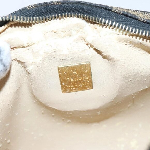 FENDI Zucca Canvas Pouch Brown Black Auth - Picture 6 of 16